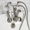Kingston Brass Tub Wall Mount Clawfoot Tub Faucet with Hand Shower, Brushed Nickel KS229PXSN - alternate 4